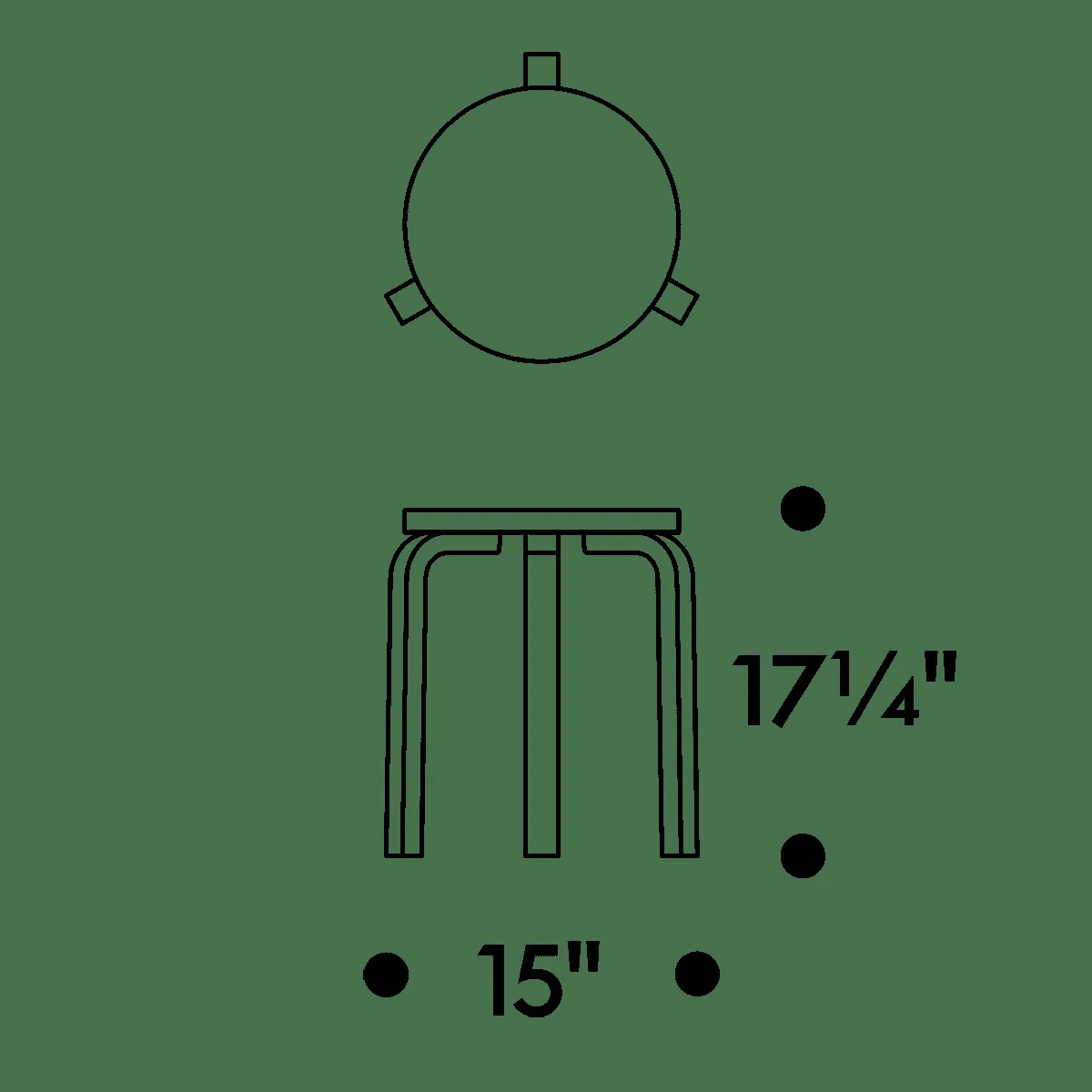 Artek Alvar Aalto Stool 60 - Three Legged - White Lacquered - Image 3