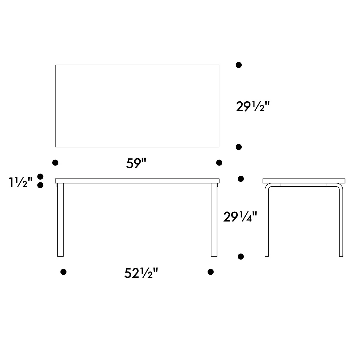 Artek Alvar Aalto 81A Table - Image 3