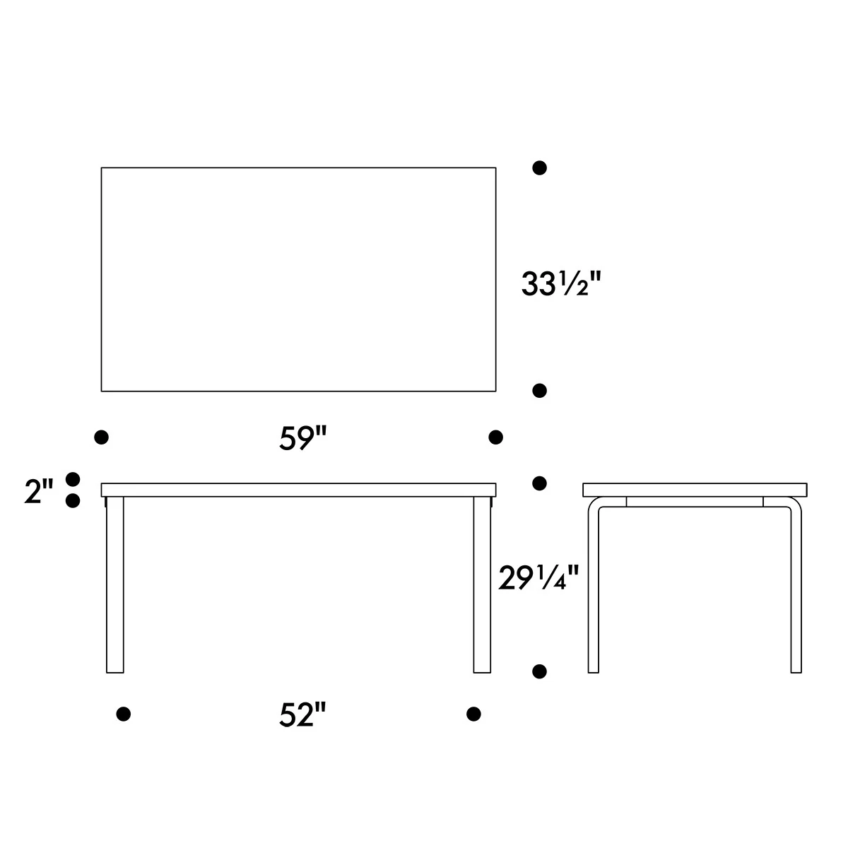 Artek Alvar Aalto 82A Table - Image 3