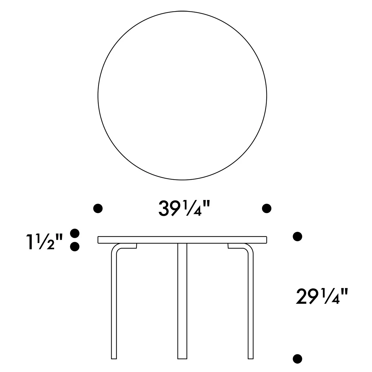 Artek Alvar Aalto 90A Round Table - Image 5