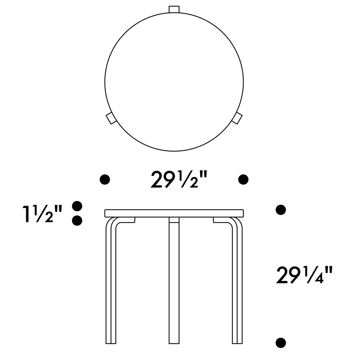 Artek Alvar Aalto 90B Round Table - Image 5