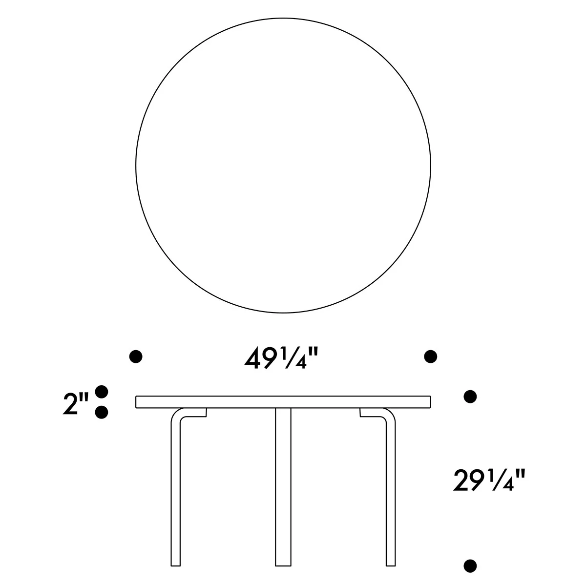 Artek Alvar Aalto 91 Round Table - Image 5