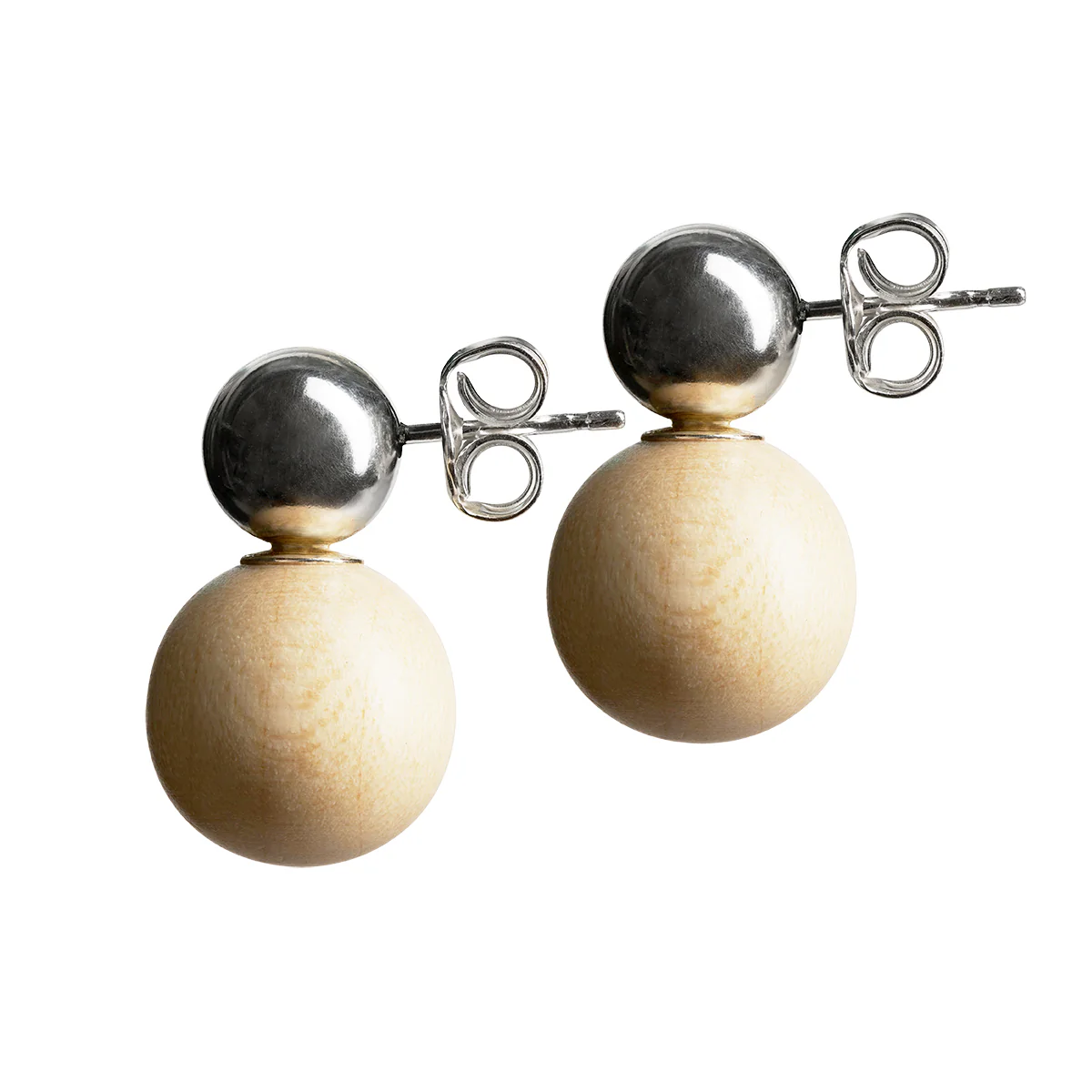 aarikka Wood Passion Silver Earrings - Image 5