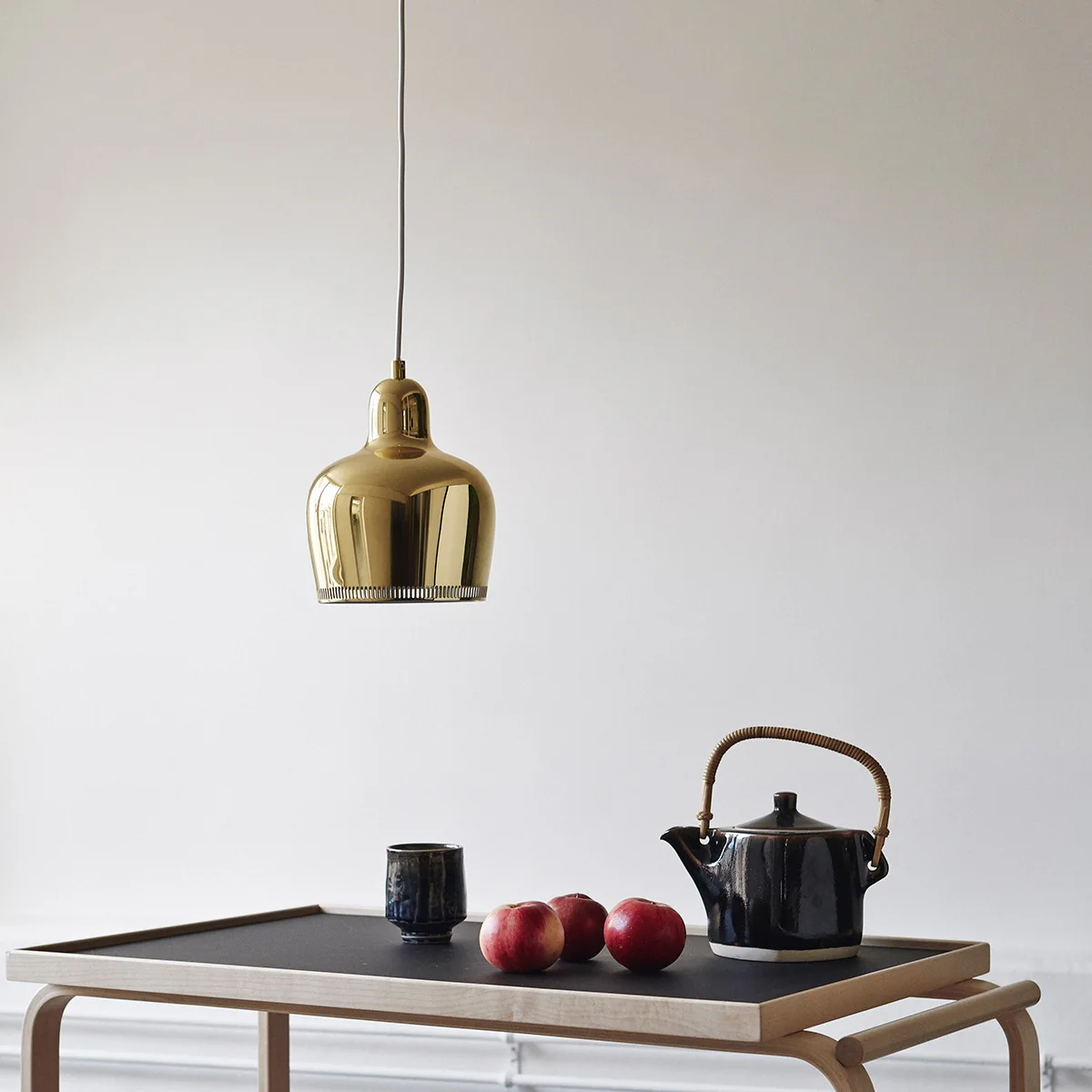 Artek Alvar Aalto A330S "Golden Bell" Ceiling Lamp - Brass Plated Steel - Image 2