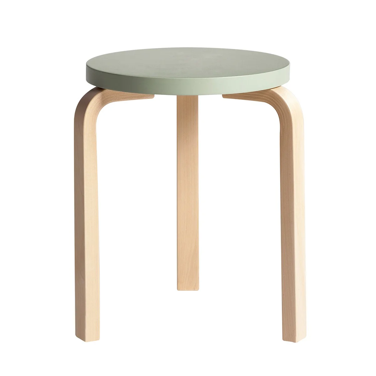 Artek Alvar Aalto Anniversary Stool 60 - Three Legged Stool - Green