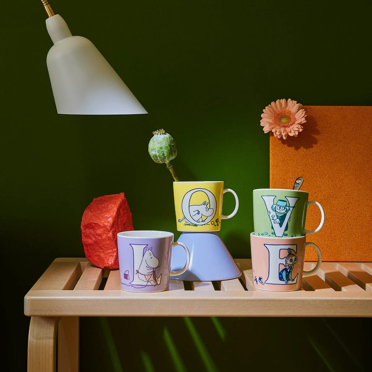 Arabia Moomin ABC Multicolor Mug Set/4 - LOVE - Image 5