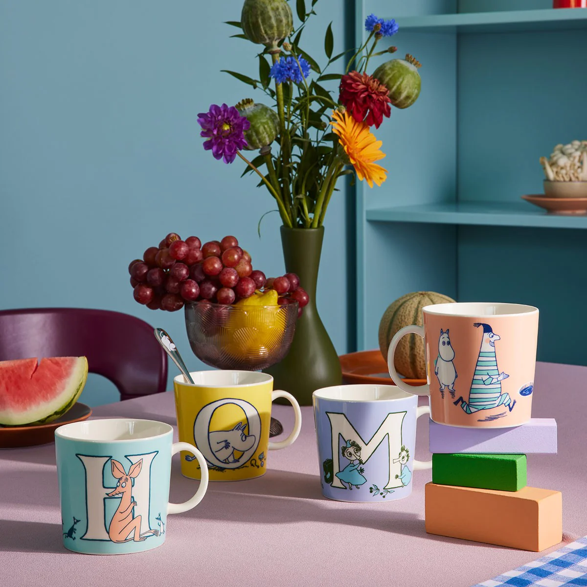 Arabia Moomin ABC Multicolor Mug Set/4 - HOME - Image 2