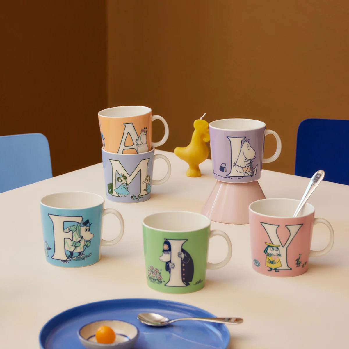 Arabia Moomin ABC Light Blue Mug - F - Image 2