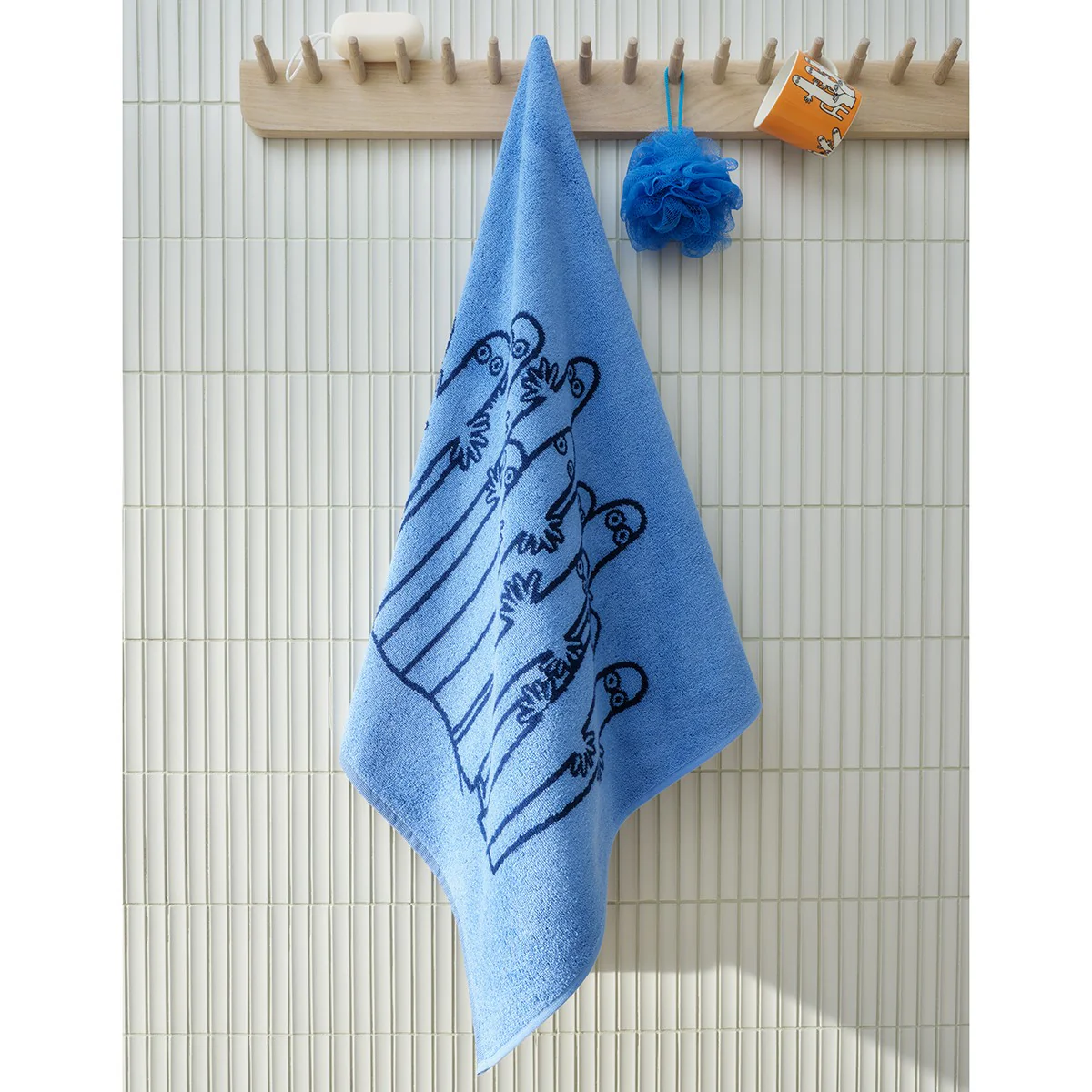 Arabia Moomin Hattifatteners Blue Hand Towel - Image 2