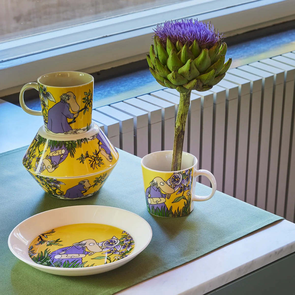 Arabia Moomin Hemulen Yellow Bowl - Image 2