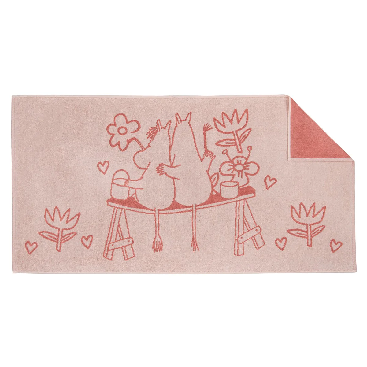 Arabia Moomin Love Pink Bath Towel - Image 3