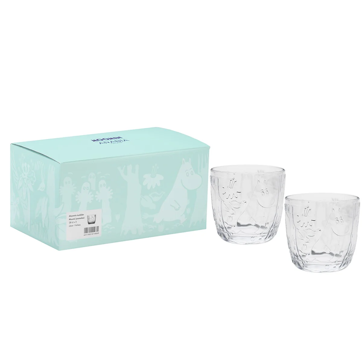 Arabia Moomin Mystical Forest Clear 2pc Tumblers - 9-1/2 oz - Image 4