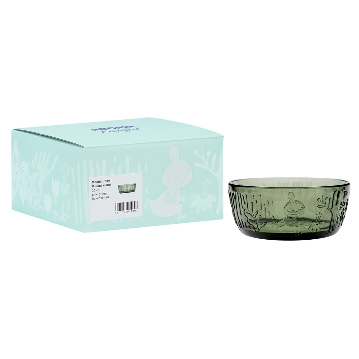 Arabia Moomin Mystical Forest Pine Green Dessert Bowl - Image 5