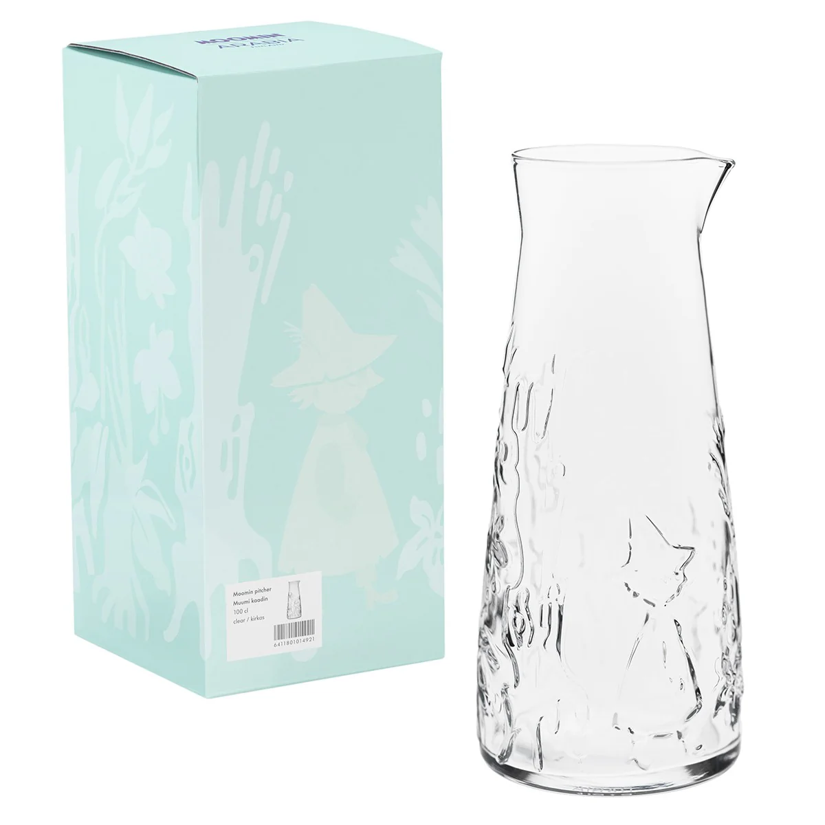 Arabia Moomin Mystical Forest Clear Glass Pitcher - Image 5