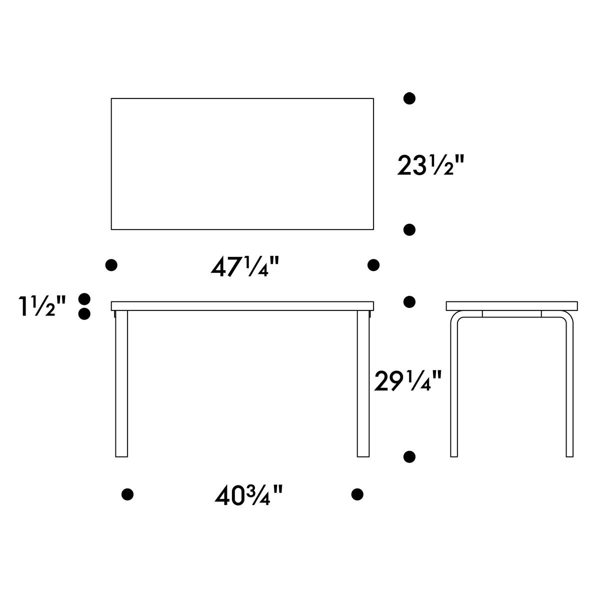 Artek Alvar Aalto 80A Table - Image 3