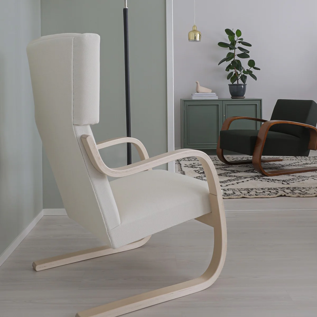 Artek Alvar Aalto Birch 401 Chair - Upholstered - Image 4