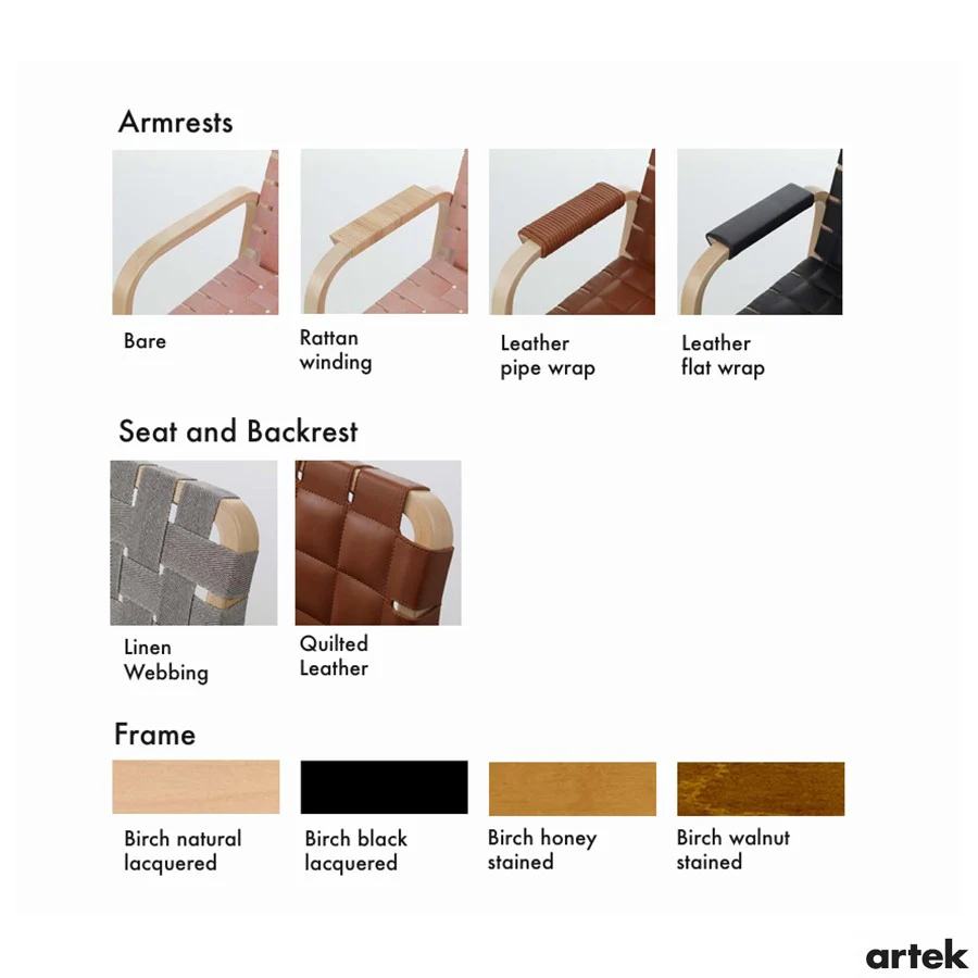 Artek Alvar Aalto Armchair 45 - Configurable - Image 2