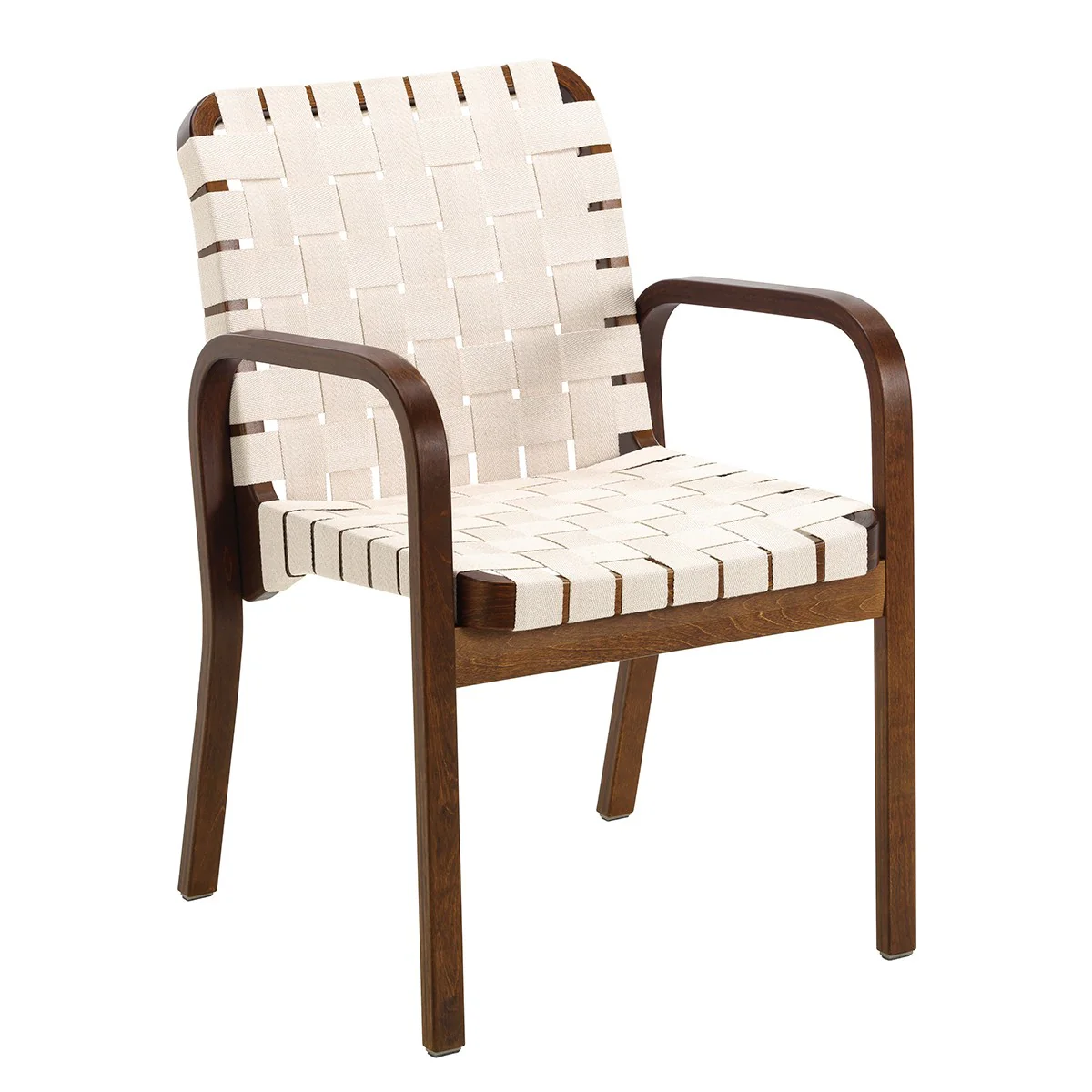 Artek Alvar Aalto Armchair 45 - Linen Webbing Upholstery - Image 4