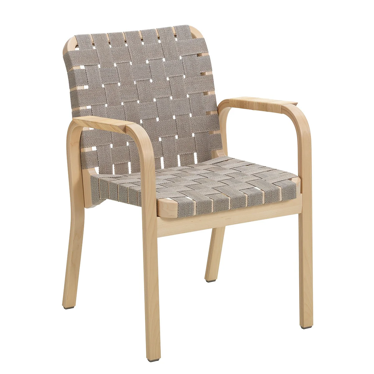 Artek Alvar Aalto Armchair 45 - Linen Webbing Upholstery - Image 6