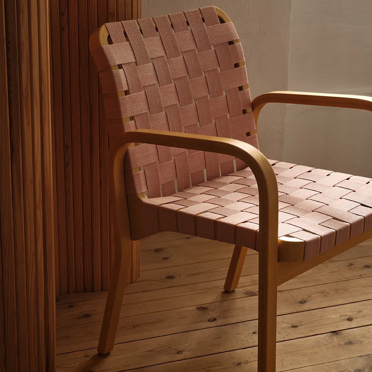 Artek Alvar Aalto Armchair 45 - Linen Webbing Upholstery - Image 8