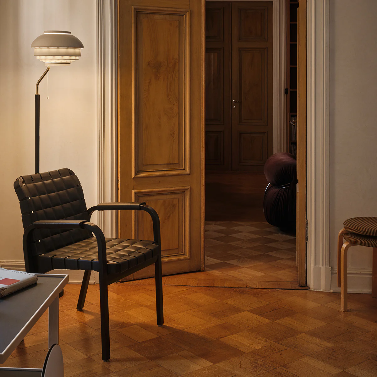 Artek Alvar Aalto Armchair 45 - Quilted Leather Upholstery - Image 12