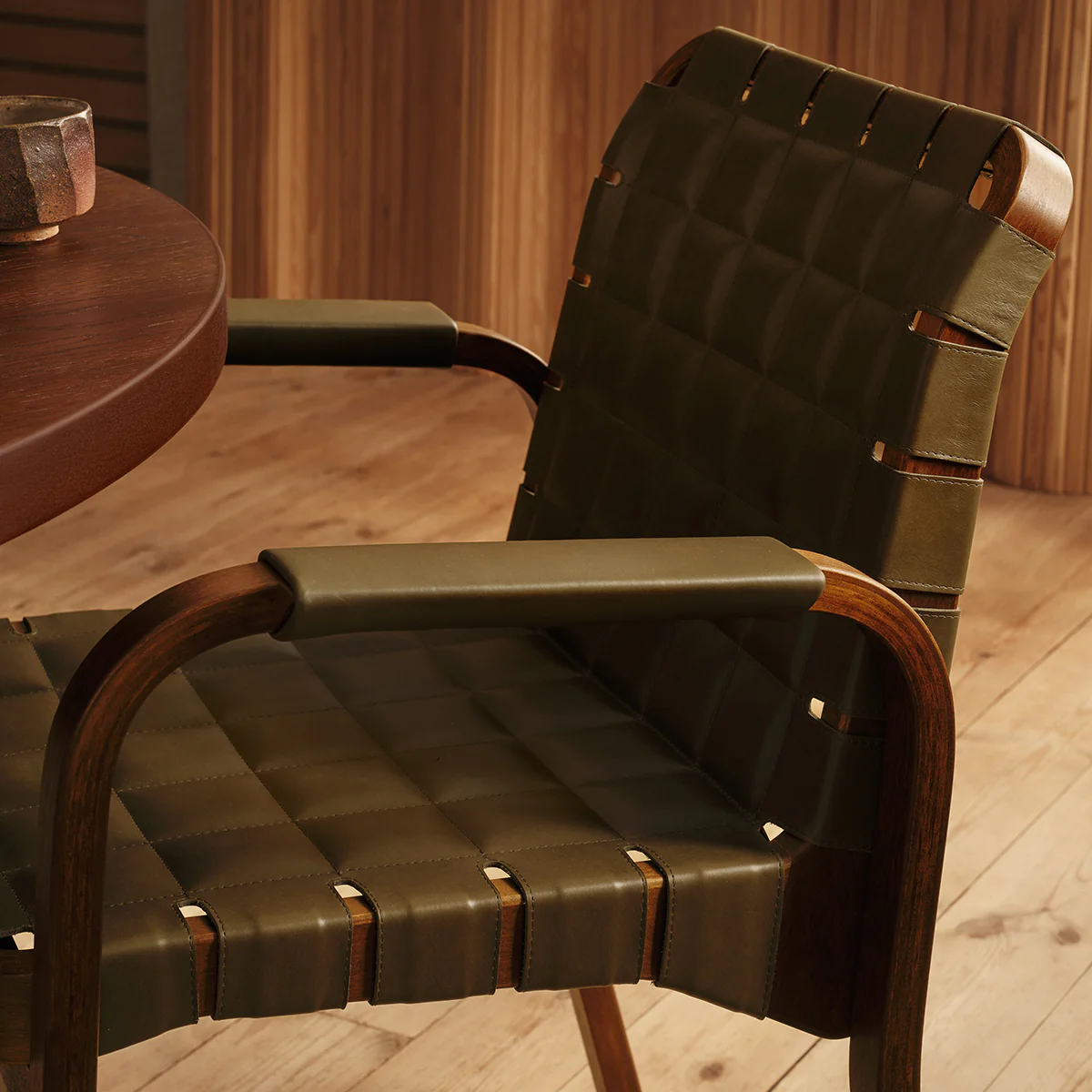 Artek Alvar Aalto Armchair 45 - Quilted Leather Upholstery - Image 2