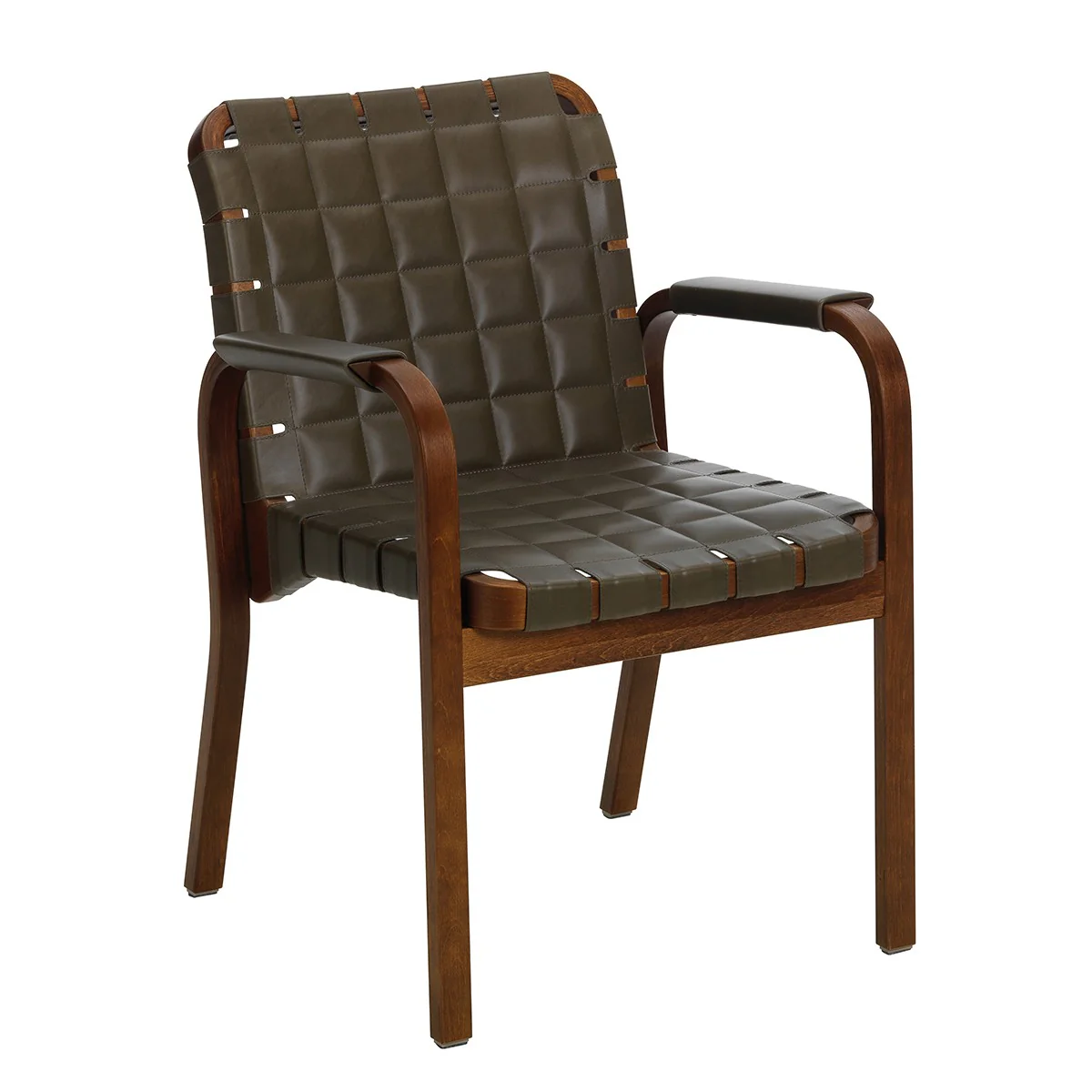 Artek Alvar Aalto Armchair 45 - Quilted Leather Upholstery - Image 4