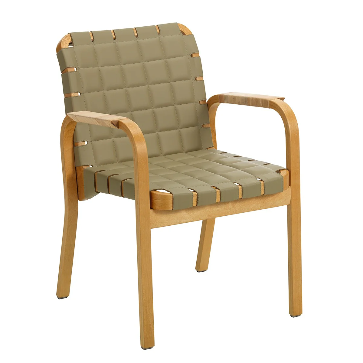 Artek Alvar Aalto Armchair 45 - Quilted Leather Upholstery - Image 5