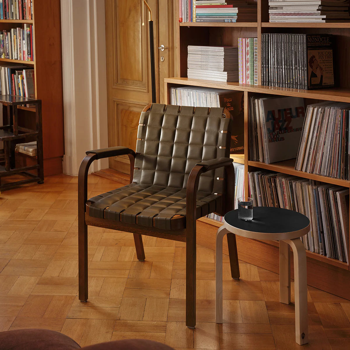 Artek Alvar Aalto Armchair 45 - Quilted Leather Upholstery - Image 9