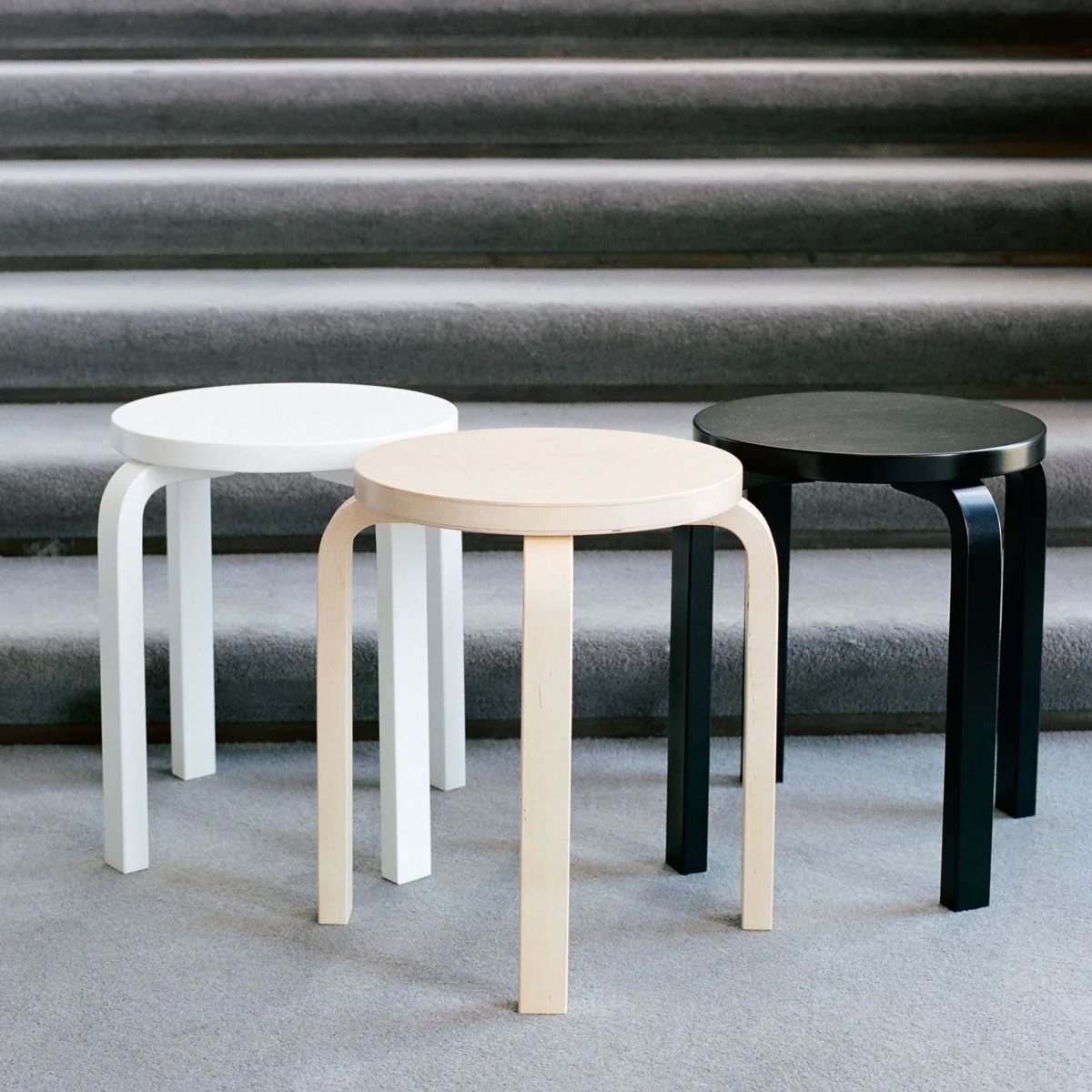 Artek Alvar Aalto E60 - Four Legged Stool - Birch Veneer - Image 5