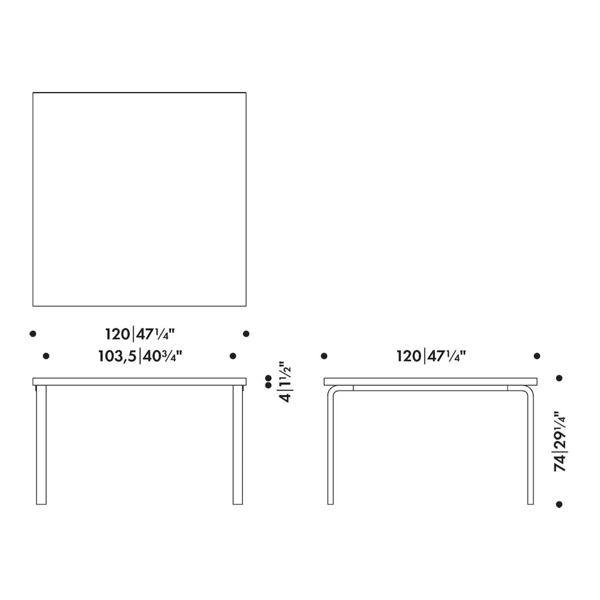 Artek Alvar Aalto 84 Table - Image 3