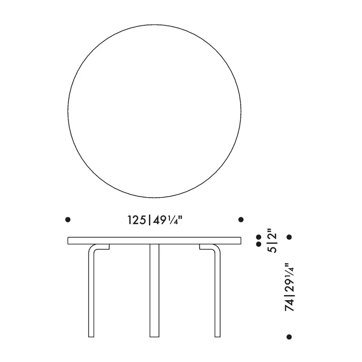 Artek Alvar Aalto Table 91 - Walnut Stained - Image 3