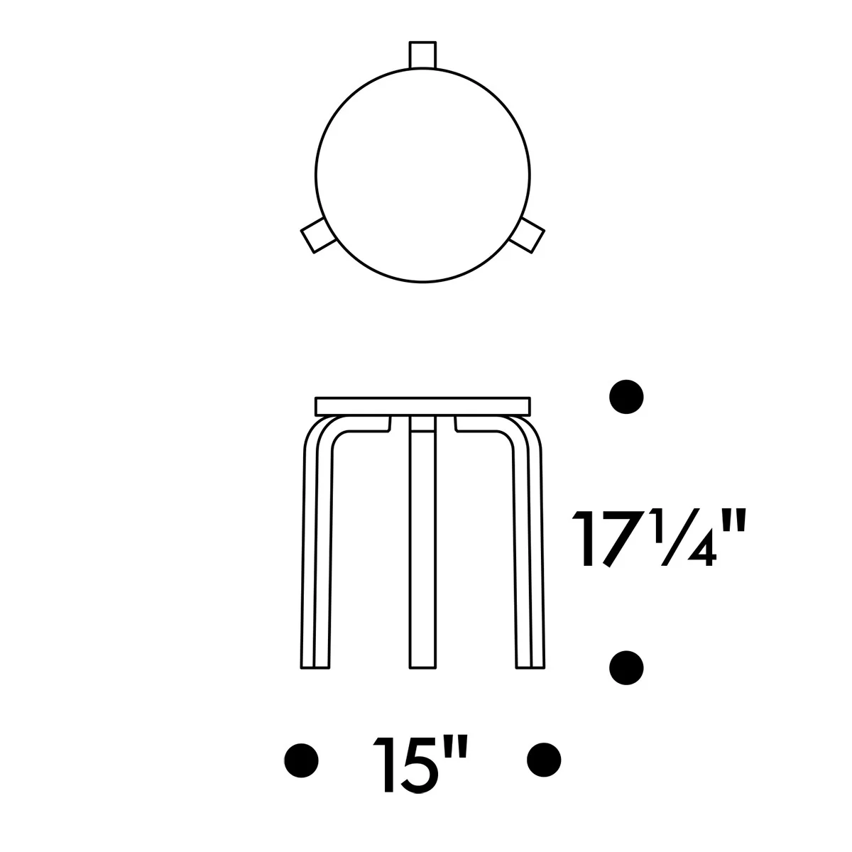 Artek Alvar Aalto Stool 60 - Three Legged Stool - Walnut Stained - Image 3