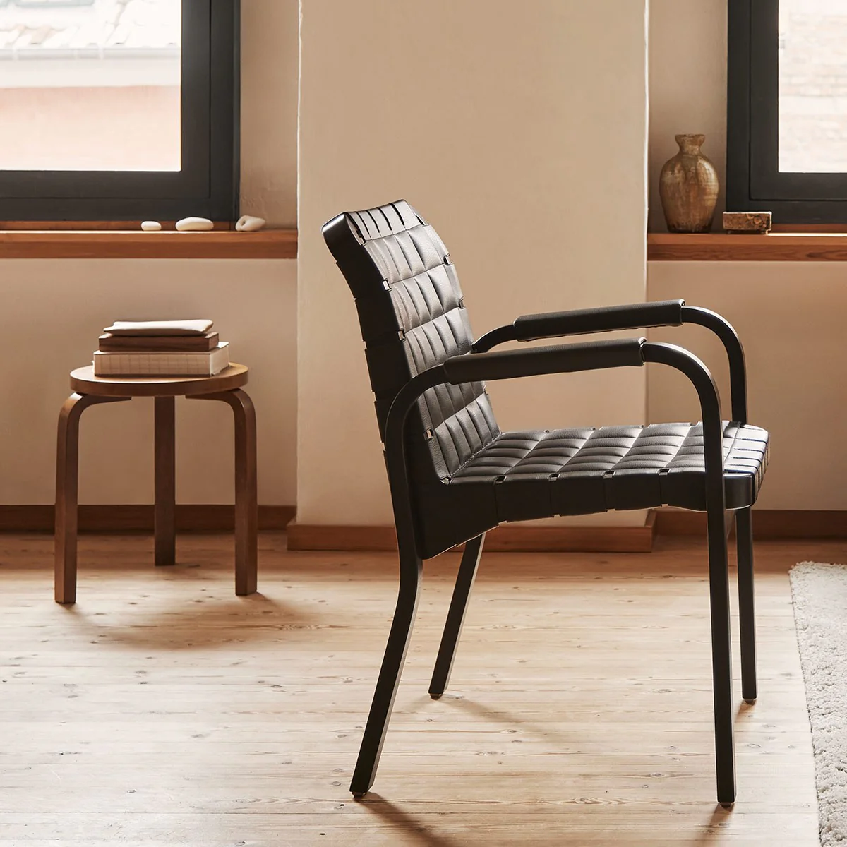 Artek Alvar Aalto Stool 60 - Three Legged Stool - Walnut Stained - Image 5