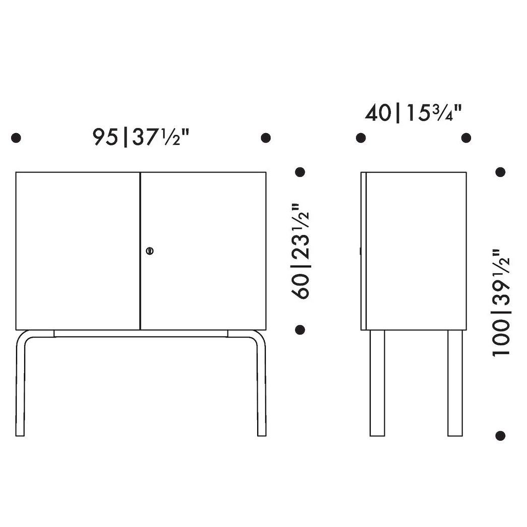 Artek Alvar Aalto Honey-Stained Cabinet 250 - Image 3