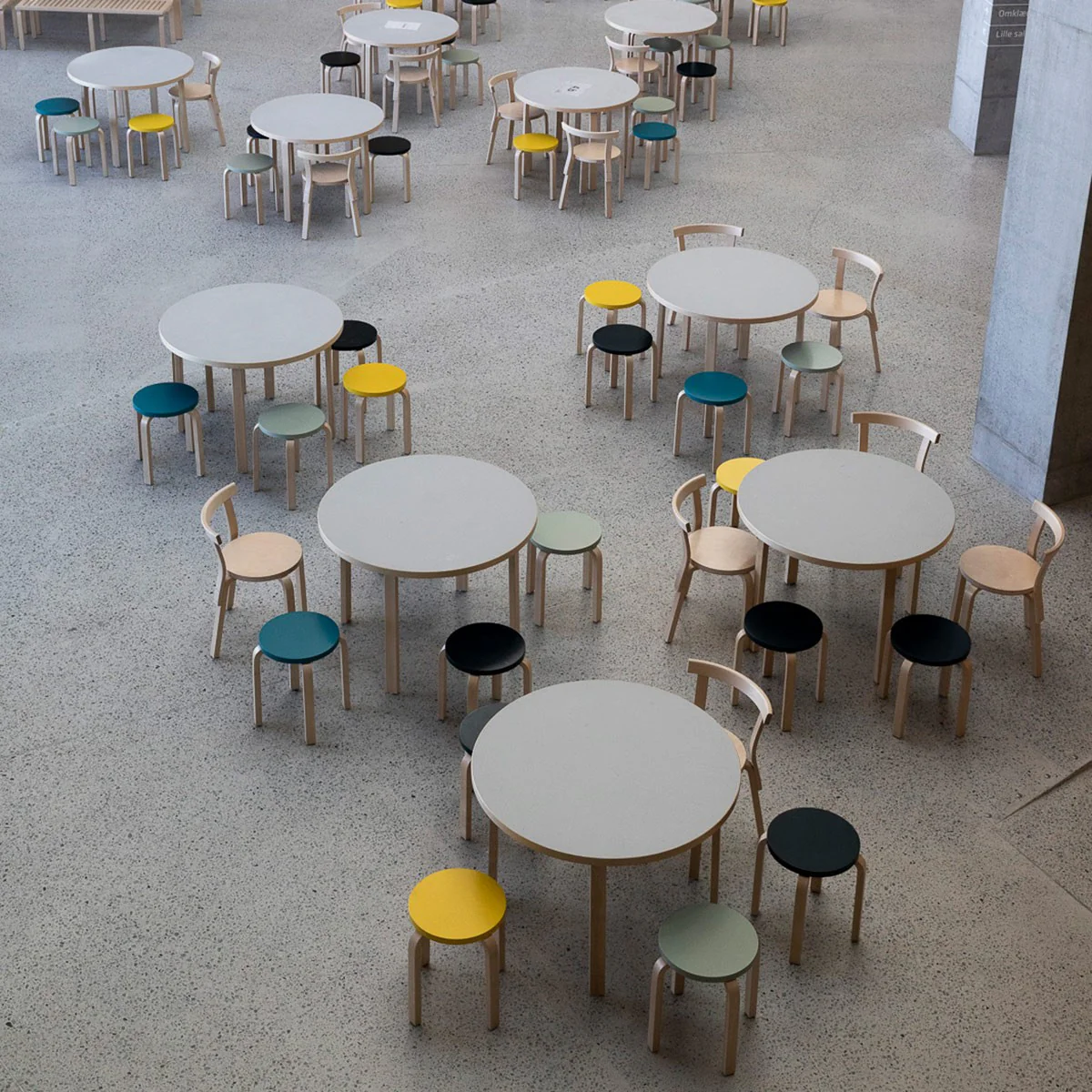 Artek Alvar Aalto Anniversary Stool E60 - Four Legged Stool - Green - Image 5