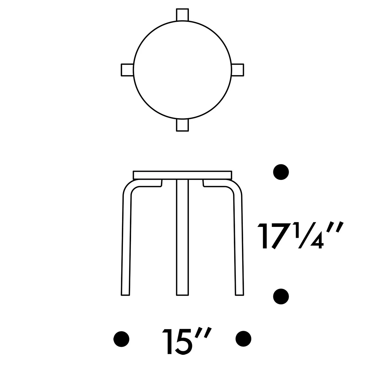 Artek Alvar Aalto E60 - Four Legged Stool - Walnut Stained - Image 3