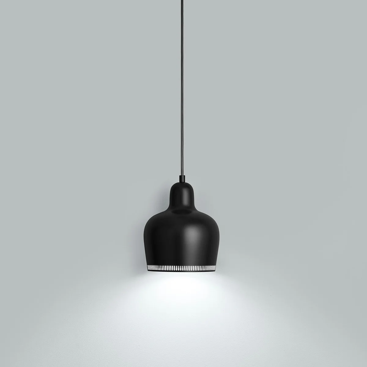 Artek Alvar Aalto A330S "Golden Bell" Ceiling Lamp - Black Painted Steel - Image 5