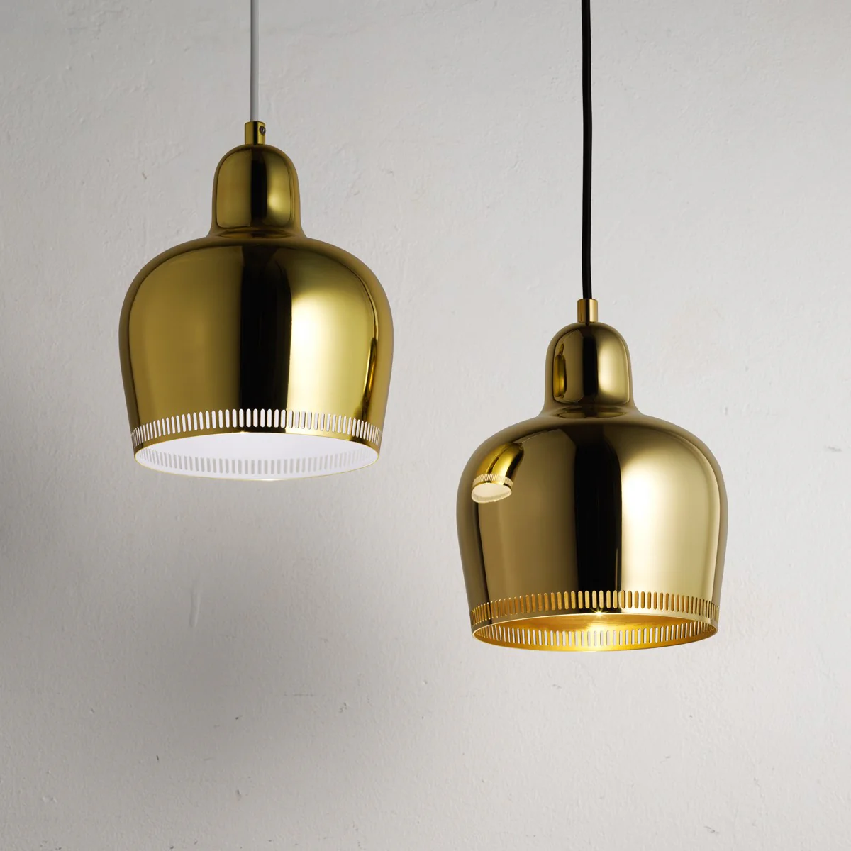 Artek Alvar Aalto A330S "Golden Bell Savoy" Ceiling Lamp - Uncoated Brass - Image 6
