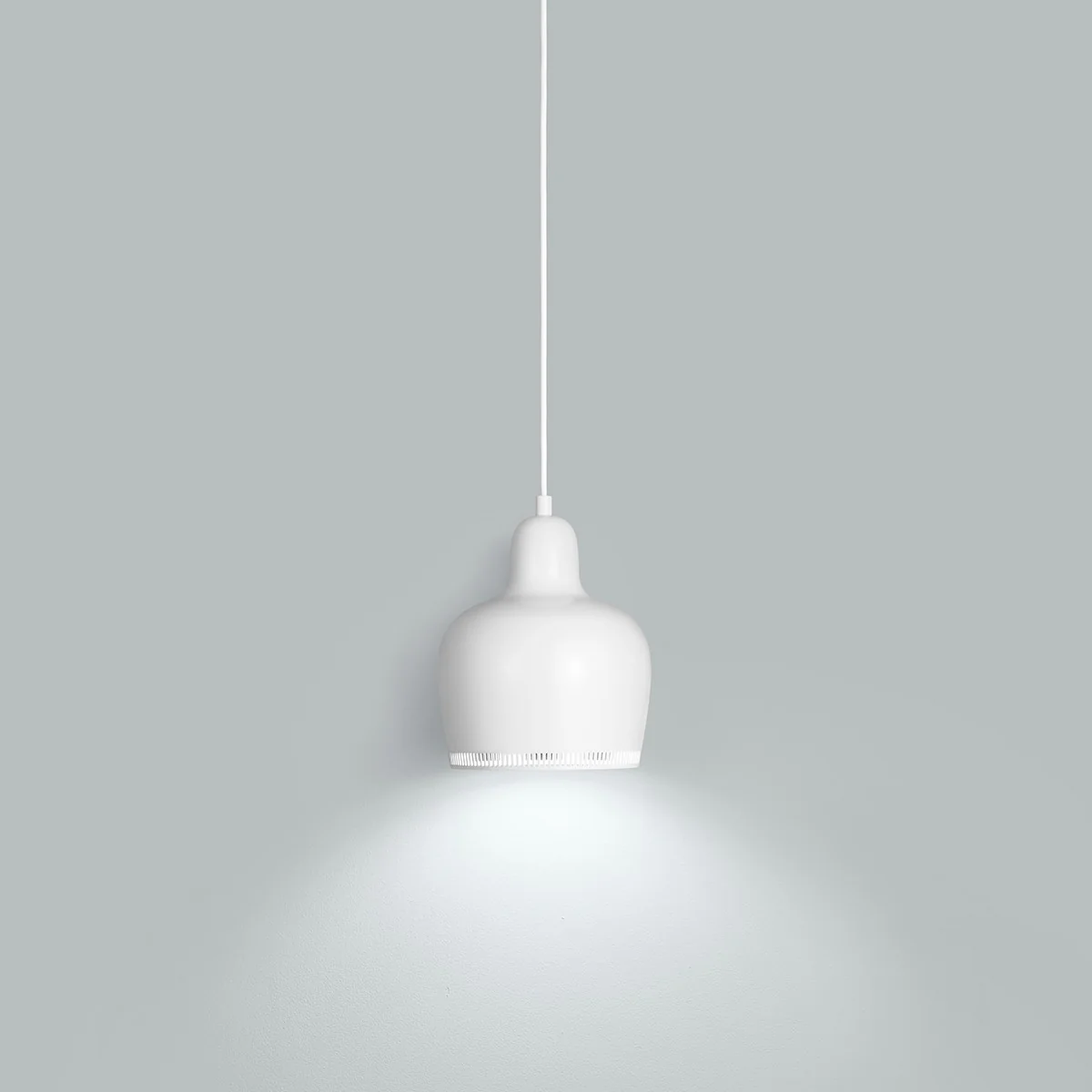 Artek Alvar Aalto A330S "Golden Bell" Ceiling Lamp - White Painted Steel - Image 2