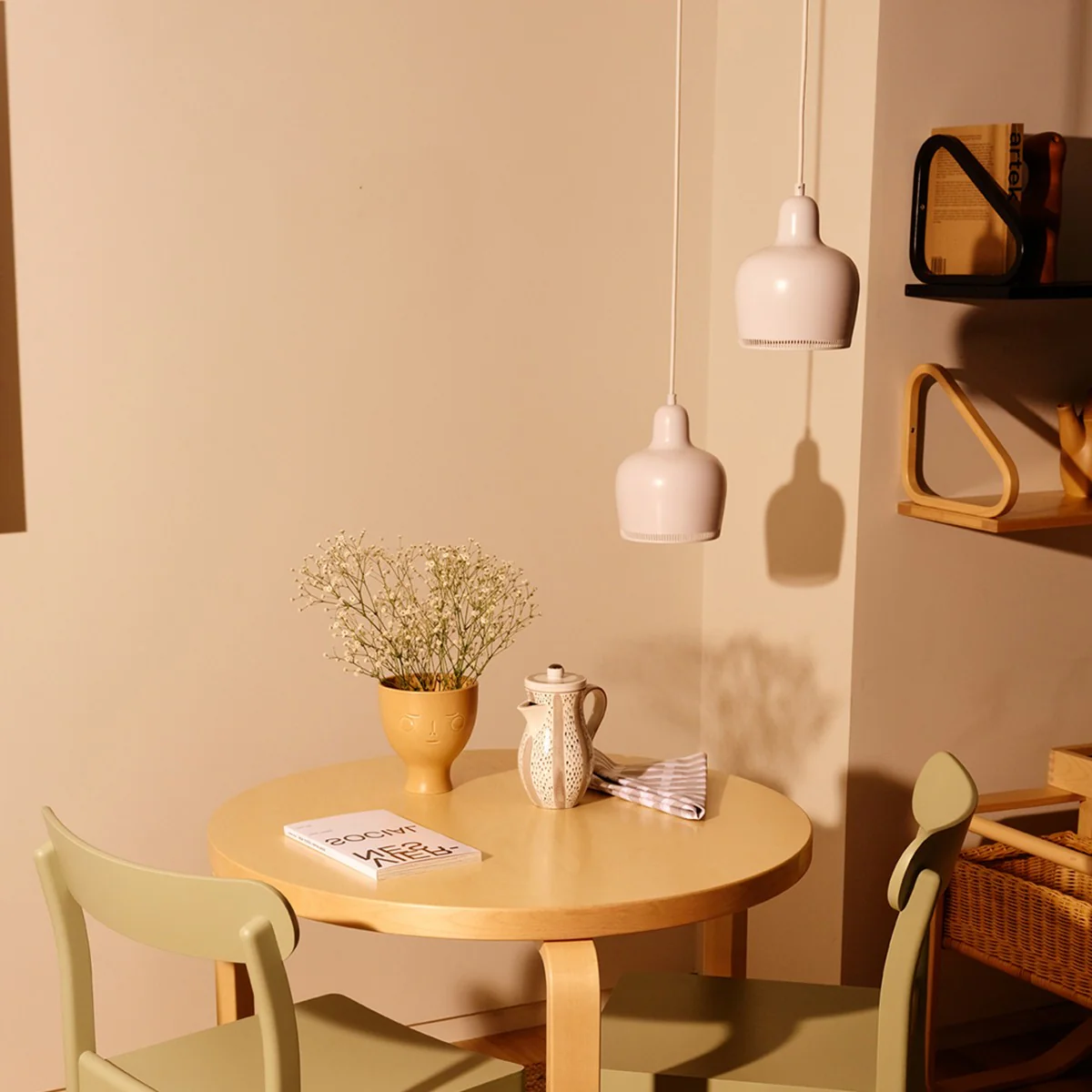 Artek Alvar Aalto A330S "Golden Bell" Ceiling Lamp - White Painted Steel - Image 4