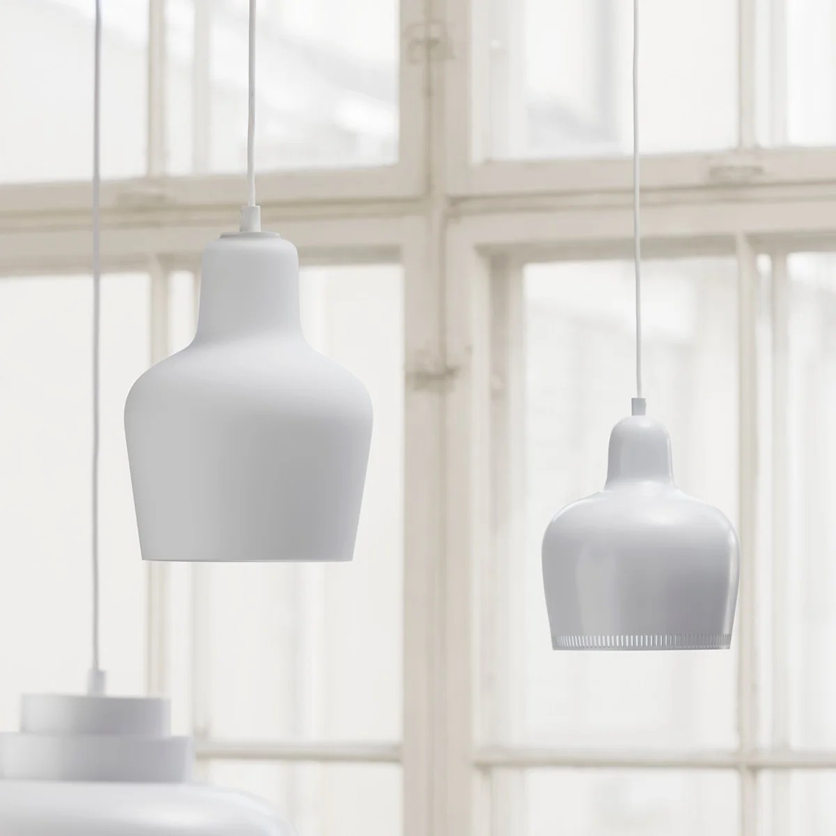 Artek Alvar Aalto A330S "Golden Bell" Ceiling Lamp - White Painted Steel - Image 6