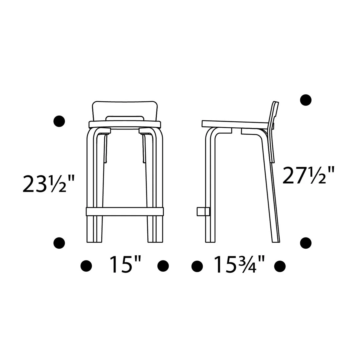 Artek Alvar Aalto K65 High Chair - Birch / Natural Lacquer - Image 3