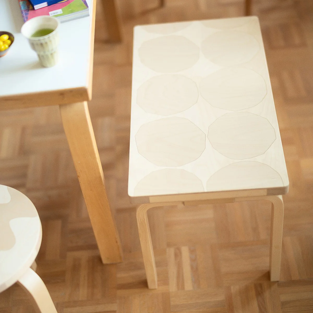 Artek + Marimekko Alvar Aalto Bench 153B Kivet - 90th Anniversary Edition - Image 2