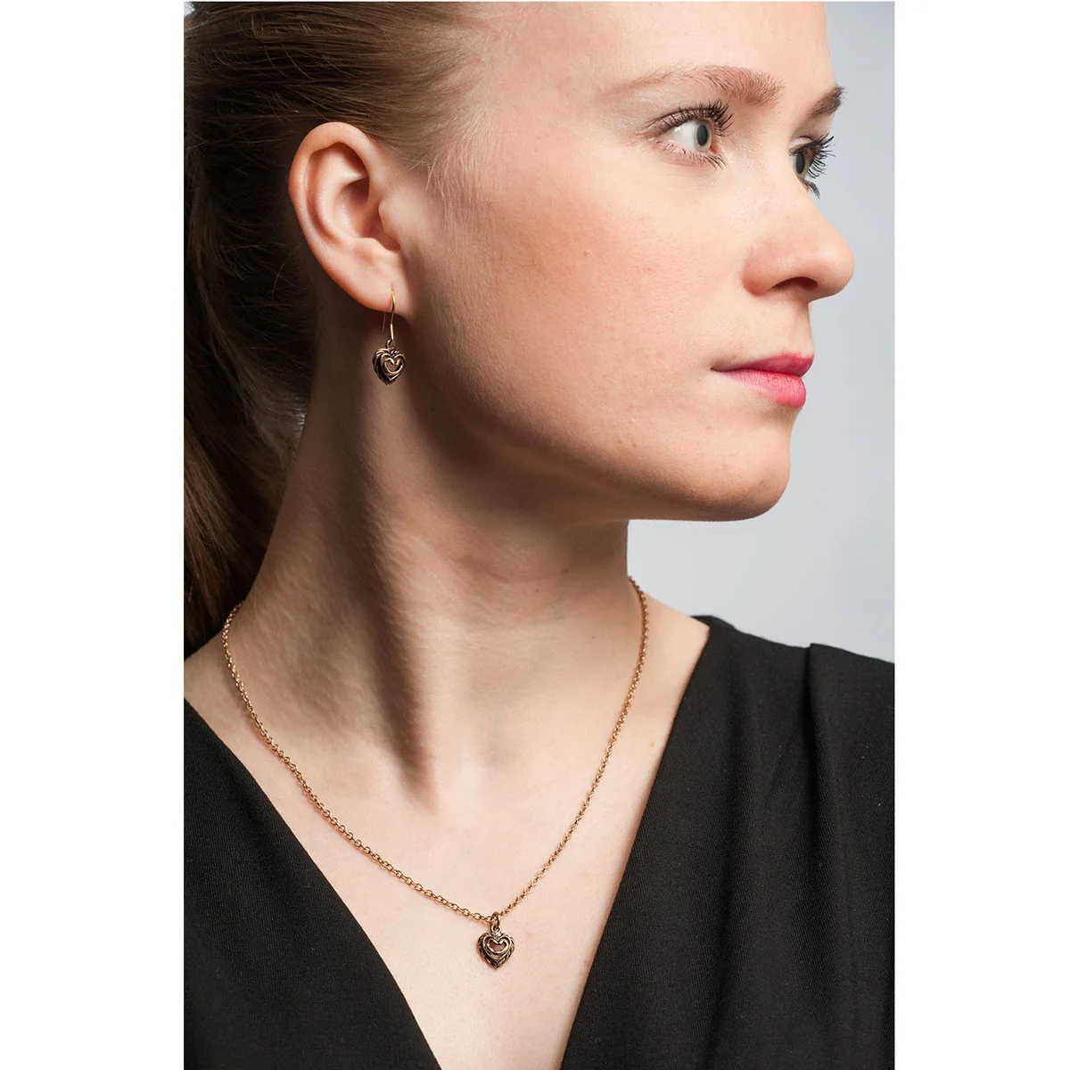 Kalevala Heart of the House Bronze Hook Earrings - Image 3