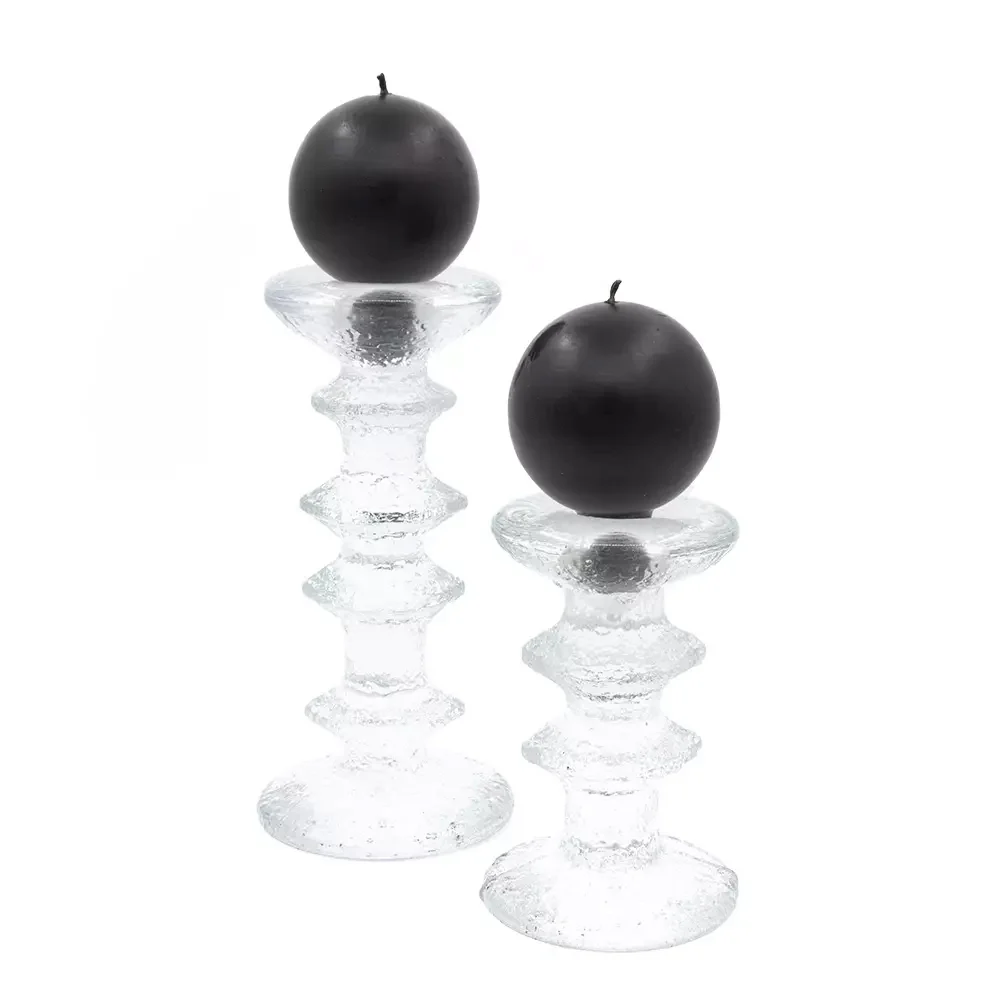 Festivo Black Ball Candles - Set of 2 - Image 4