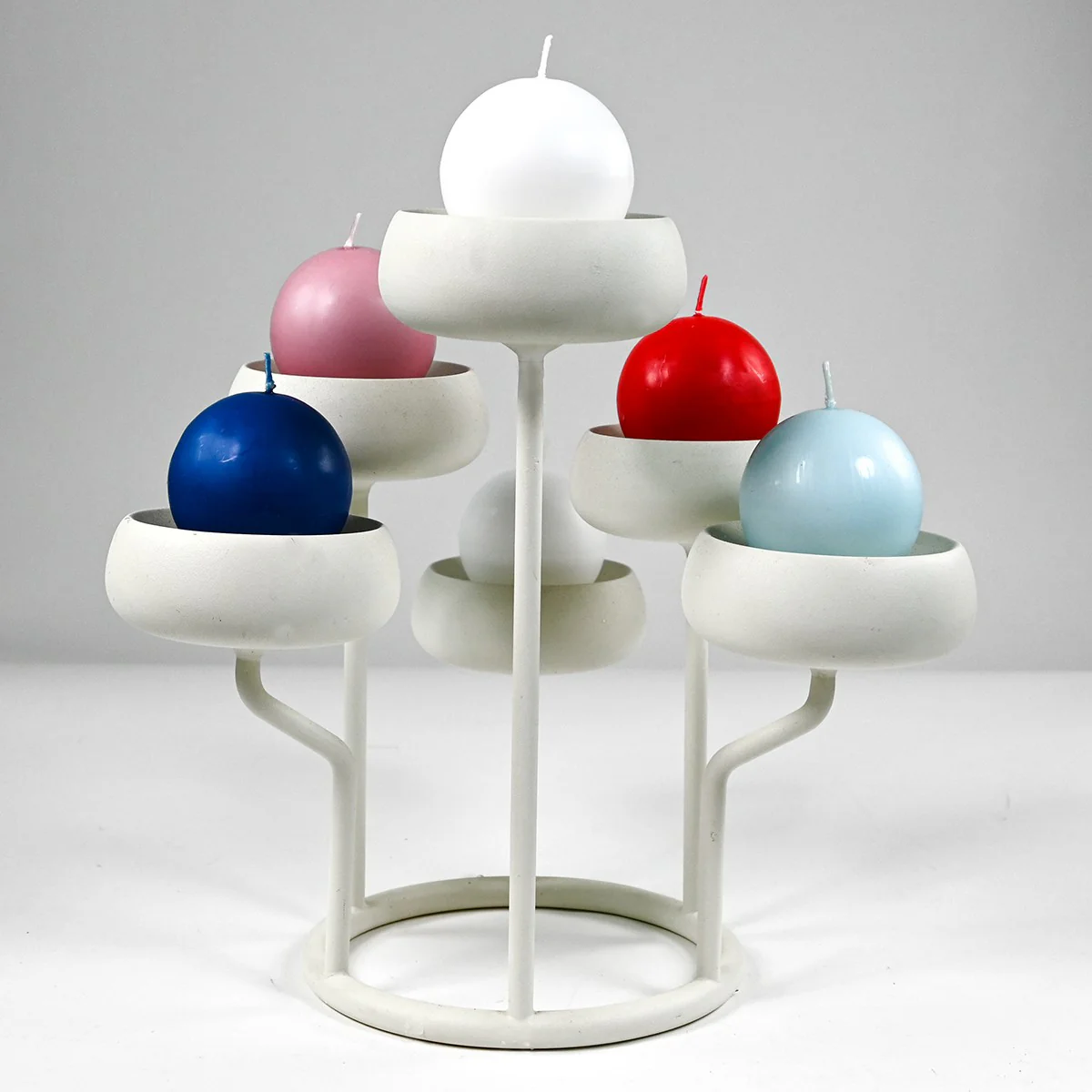 Festivo Light Blue Ball Candles - Set of 2 - Image 3