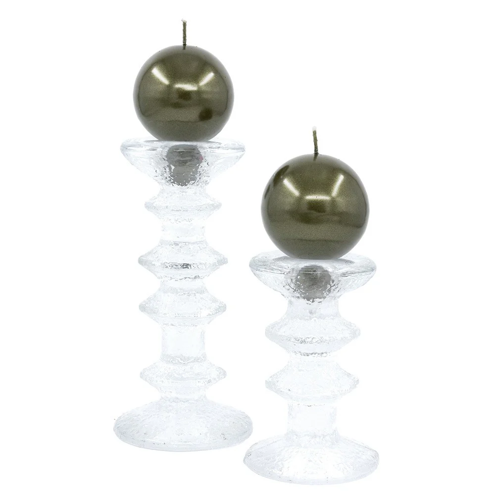 Festivo Metallic Luster Moss Candles - Set of 2 - Image 2