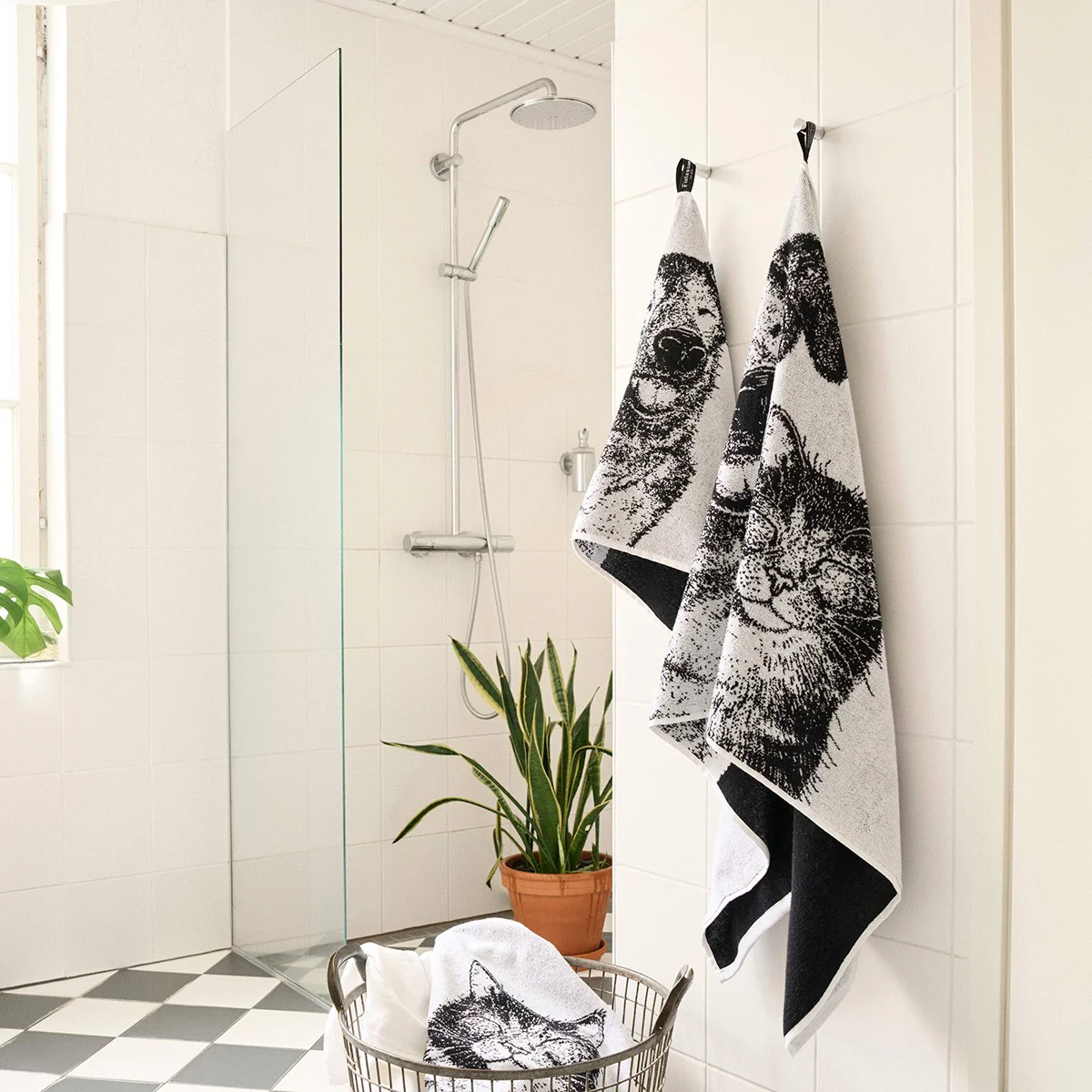 Finlayson Kissa Black / White Hand Towel - Image 3