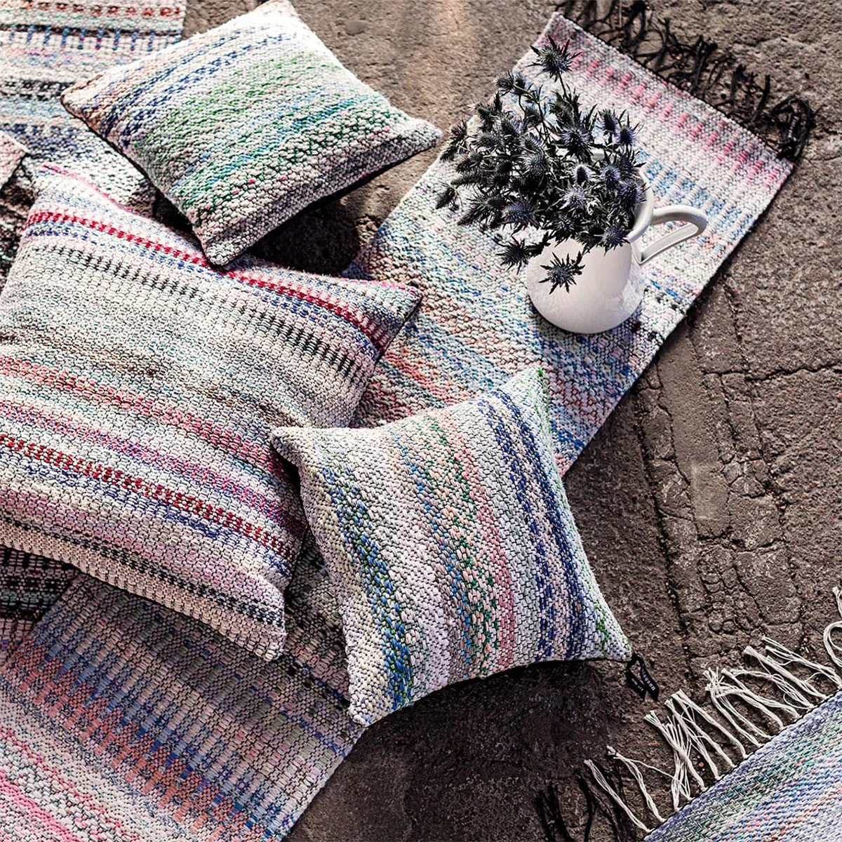 Finlayson Rasypala Black / Multicolor Rag Rug - Image 5